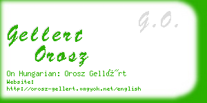 gellert orosz business card